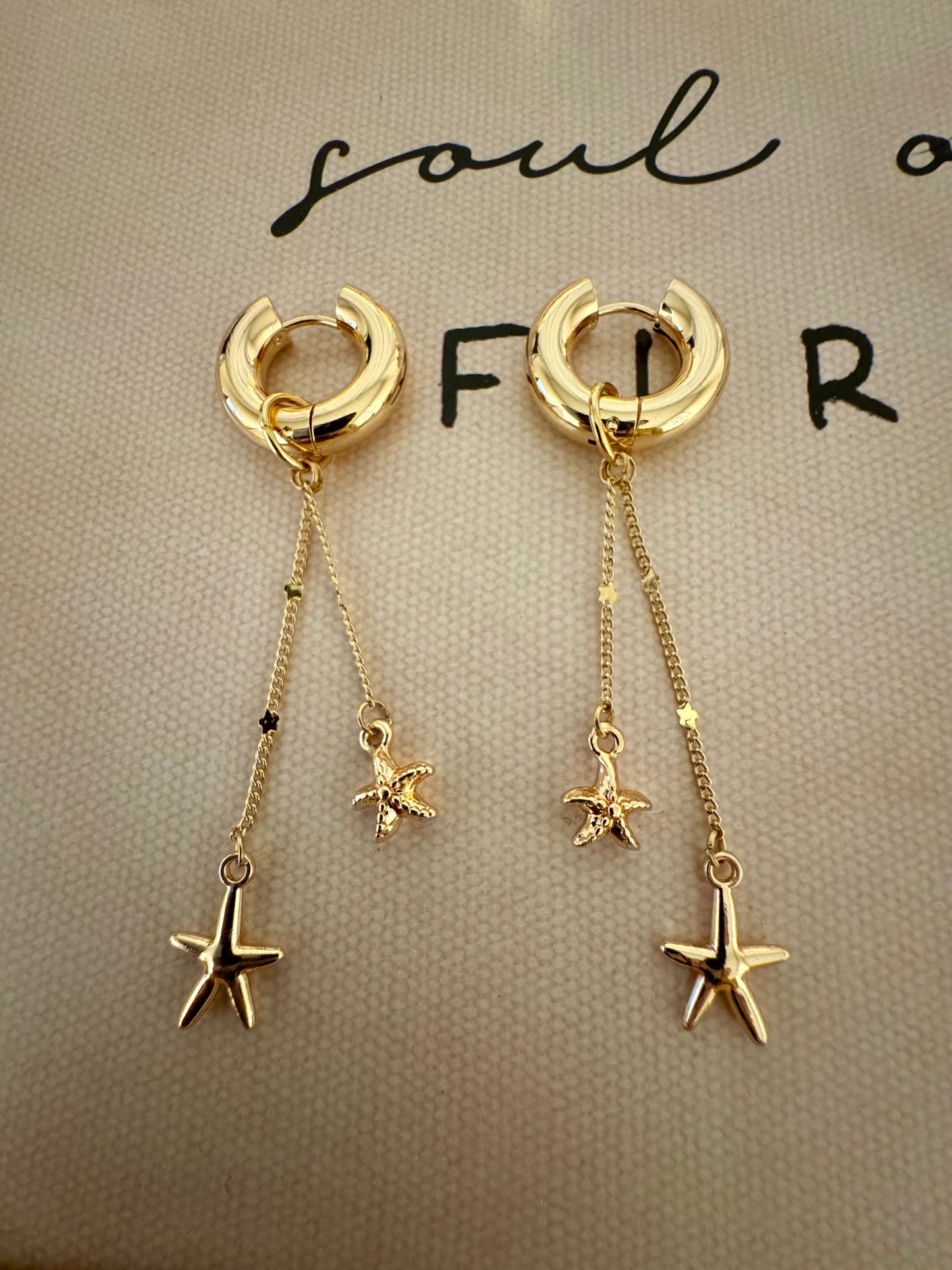 Hoops con cadena y estrellas de mar