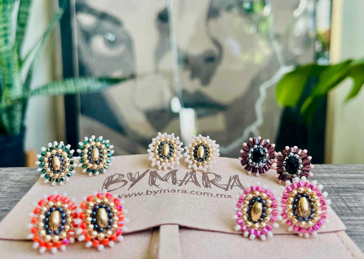 Aretes ByMara tejidos