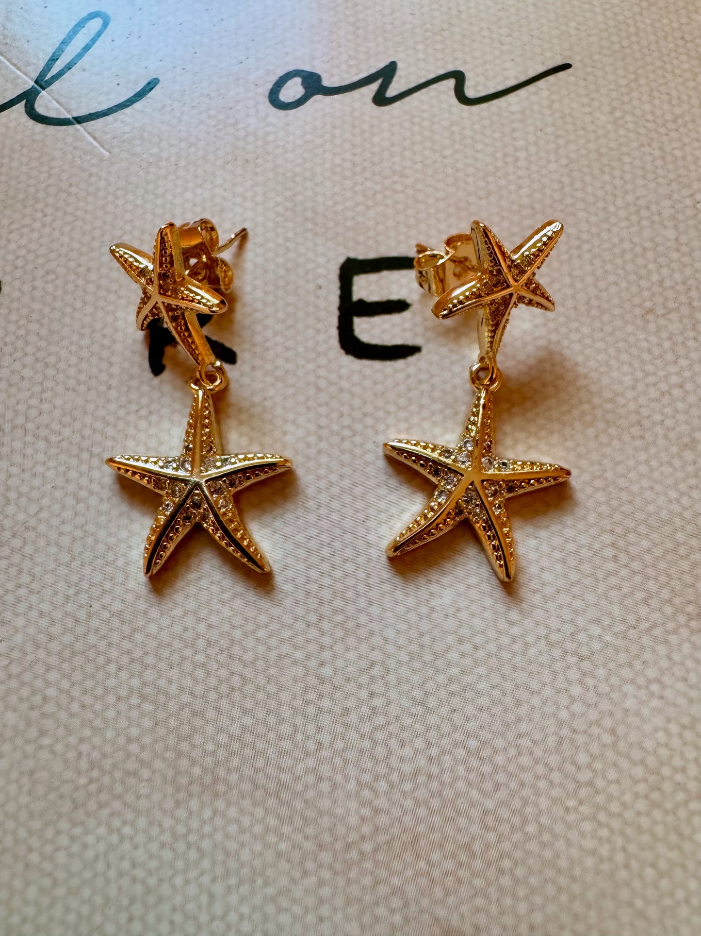 Aretes estrella de mar doble