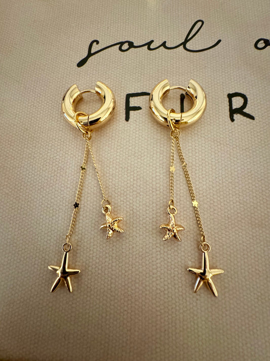 Hoops con cadena y estrellas de mar